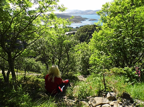 DSCI0096.JPG - Schliesslich ist ein Punkt erreicht, der so schoen ist wie hier. Also den Gipfel lassen wir heute aus. Wegen der heftigen Boen.