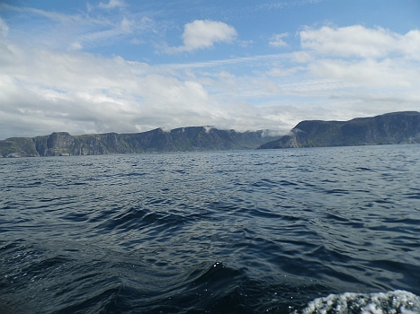 DSCI0153.JPG - Und da isses! Wieder geschaftt; wir sind rum Und diesmal sogar mit 3 Bodyguards: 3 Delfine!