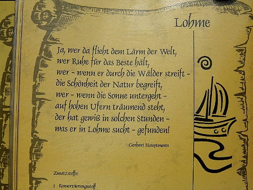 DSCI0404.JPG - Diesem Gedicht von Gerhard Hauptmann, gefunden in der Speisekarte des "Cafe Niedlich" am Hafen von Lohme, ist eigentlich nichts mehr hinzuzufuegen....